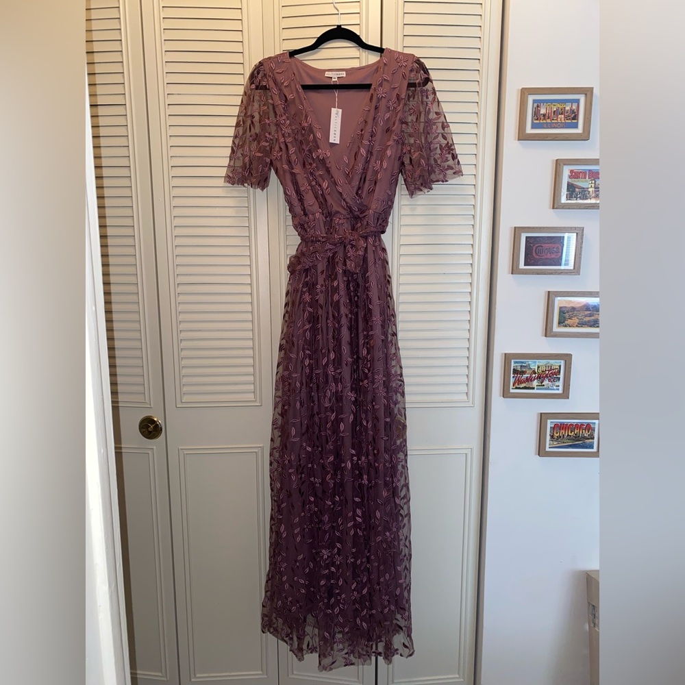 NWT - Baltic Born Marseille Embossed Maxi Dress Lavender